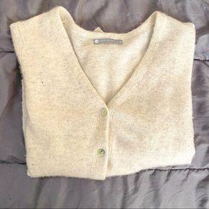 Vintage 100% Cashmere light creme cardigan